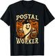 Postal Worker Phumpkin Post Office Staff Ghost Halloween T-Shirt - T-Shirt | Black