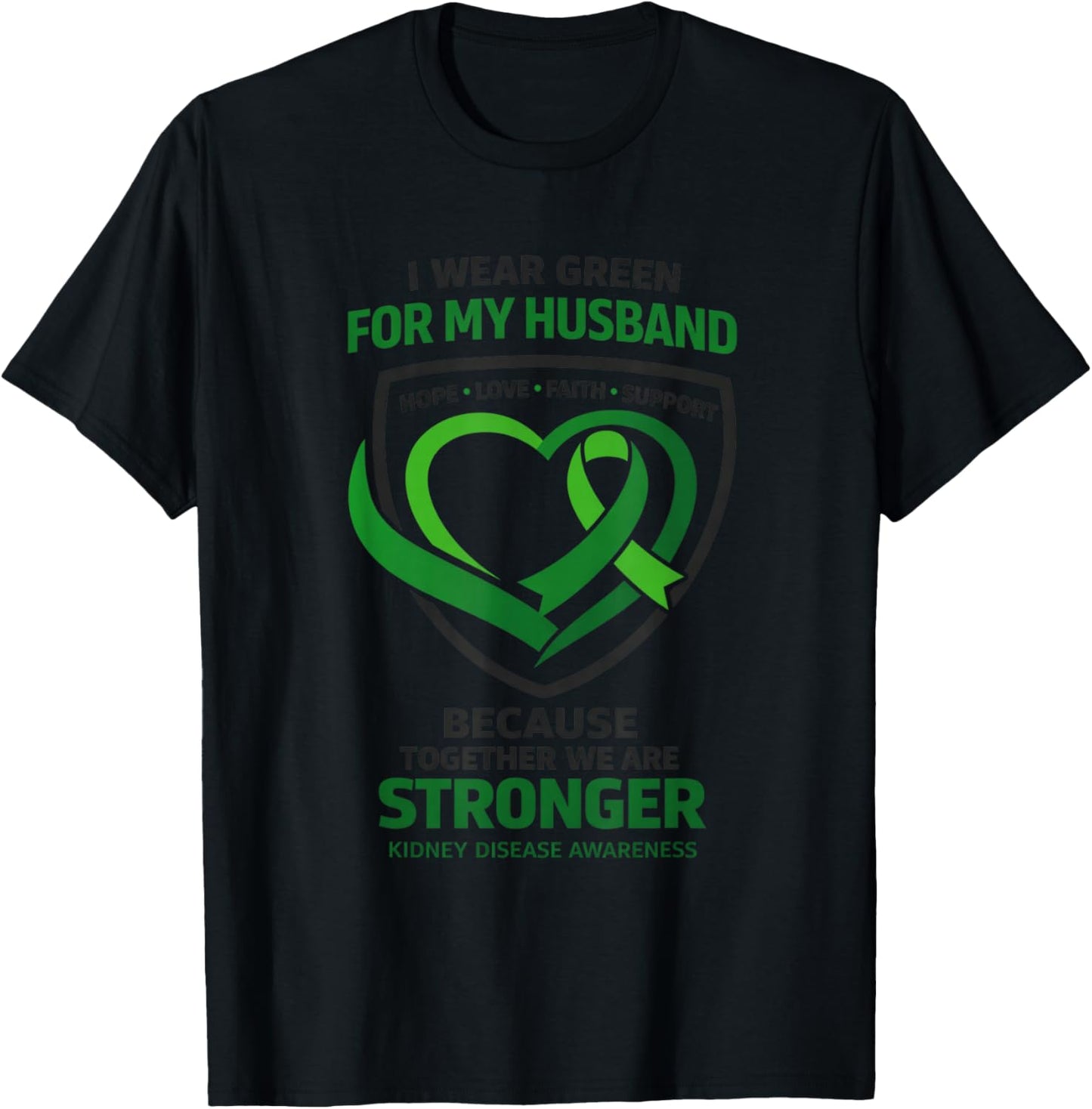 Stronger Togethers Kidney Disease | Kidney Awareness T-Shirt - T-Shirt | Black
