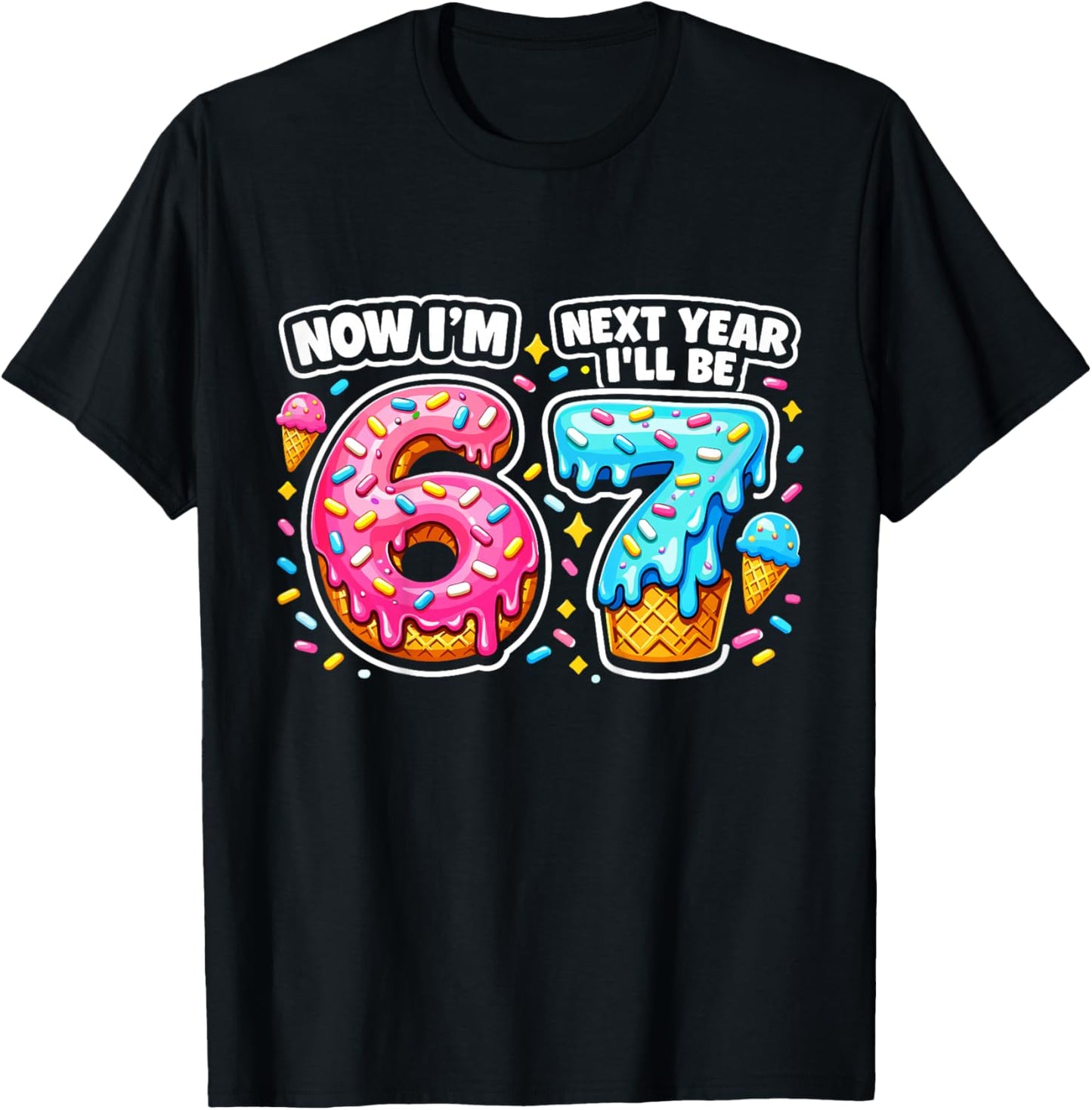 6 Year Old Birthday Boys Kids Now I'm 6 Next Year I'll be 7 T-Shirt - T-Shirt | Black