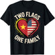 Vietnam USA Two Flags One Family American Vietnamese Roots T-Shirt - T-Shirt | Black