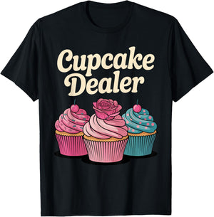 Funny Cupcake Art Women Kids Baking Cupcake Lover T-Shirt - T-Shirt | Black