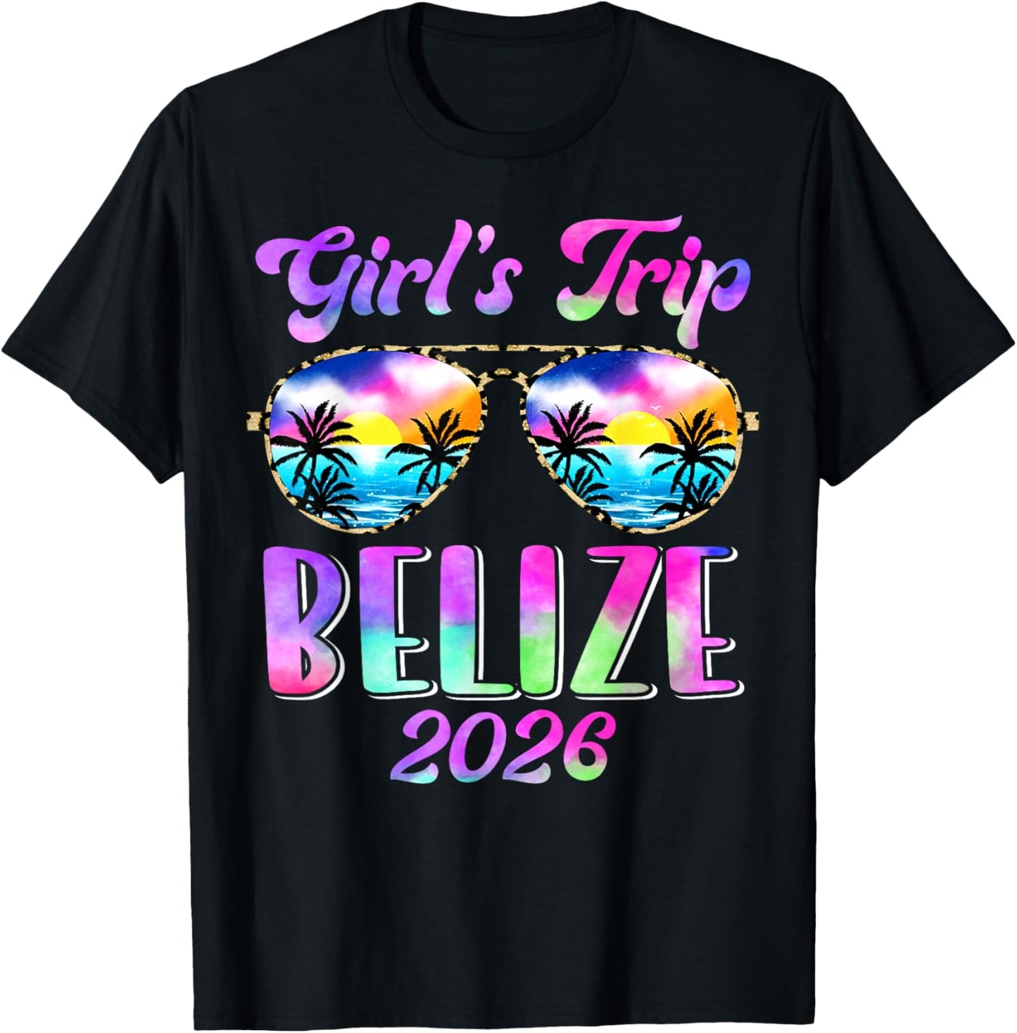 Girl’s Trip Belize 2026 Summer Beach Weekend Vacation Women T-Shirt - T-Shirt | Black