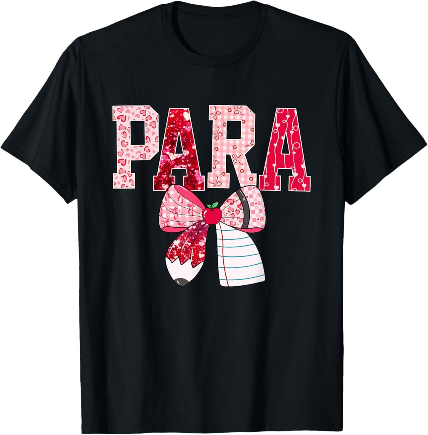 Valentine para Teacher Love Classroom Design T-Shirt - T-Shirt | Black