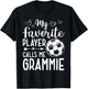 My Favorite Player Calls Me Grammie Soccer Player T-Shirt - T-Shirt | Black