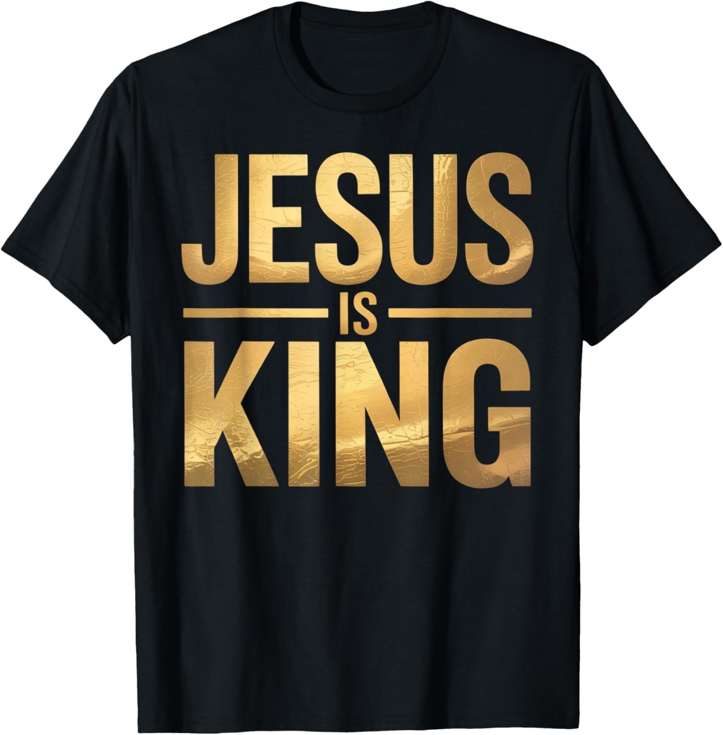 Jesus is King Christian Men T-Shirt - T-Shirt | Black