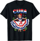 Cuba Cuban Girl Traditional Dress Tropical Flowers T-Shirt - T-Shirt | Black