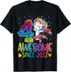 4th Birthday Unicorn Outfit for 4 Year Old Girls Since 2022 T-Shirt - T-Shirt | Black