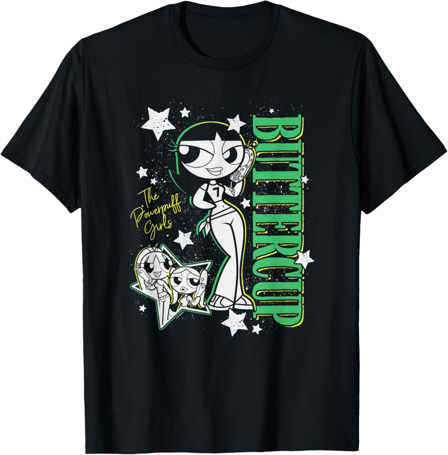 The Powerpuff Girls Teenager Buttercup Y2K Style Poster T-Shirt - T-Shirt | Black