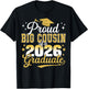 Proud Big Cousin of a Class of 2026 Graduate Senior T-Shirt - T-Shirt | Black