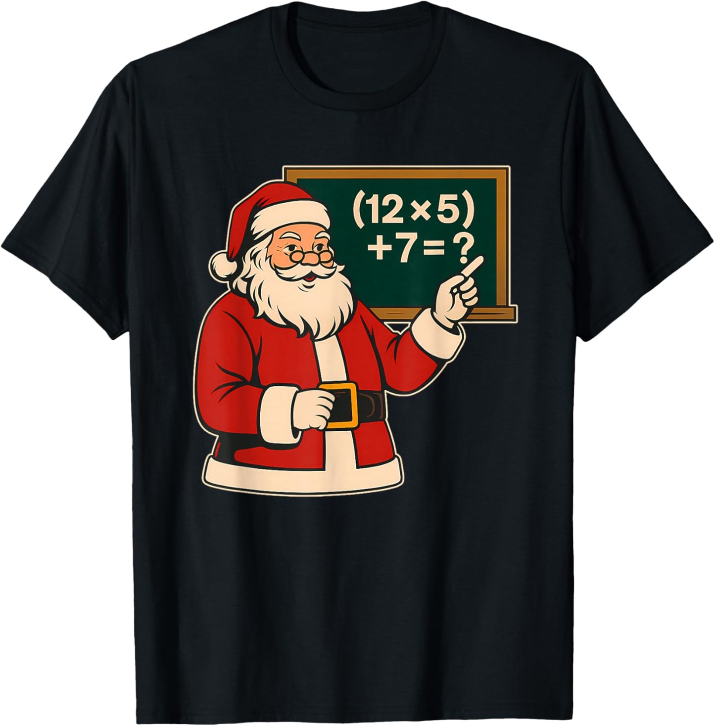67 Teacher Christmas Santa Six Seven Meme Brainrot Math Joke T-Shirt - T-Shirt | Black