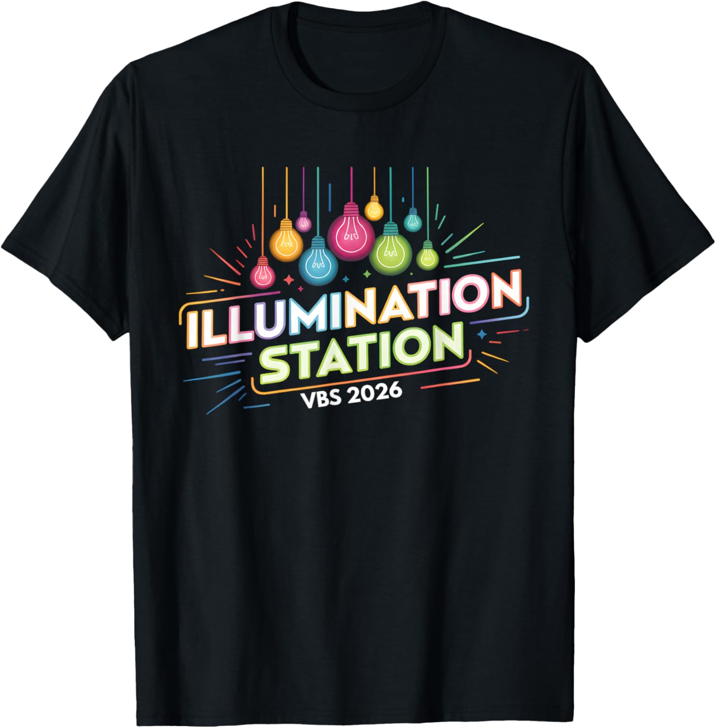 Illumination Station VBS 2026 Bible School Christian Lights T-Shirt - T-Shirt | Black