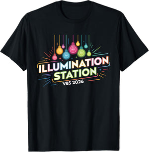 Illumination Station VBS 2026 Bible School Christian Lights T-Shirt - T-Shirt | Black