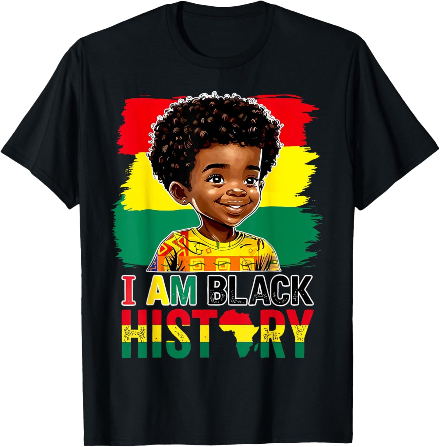 I Am Black History Boys Men Patriotic African American T-Shirt - T-Shirt | Black