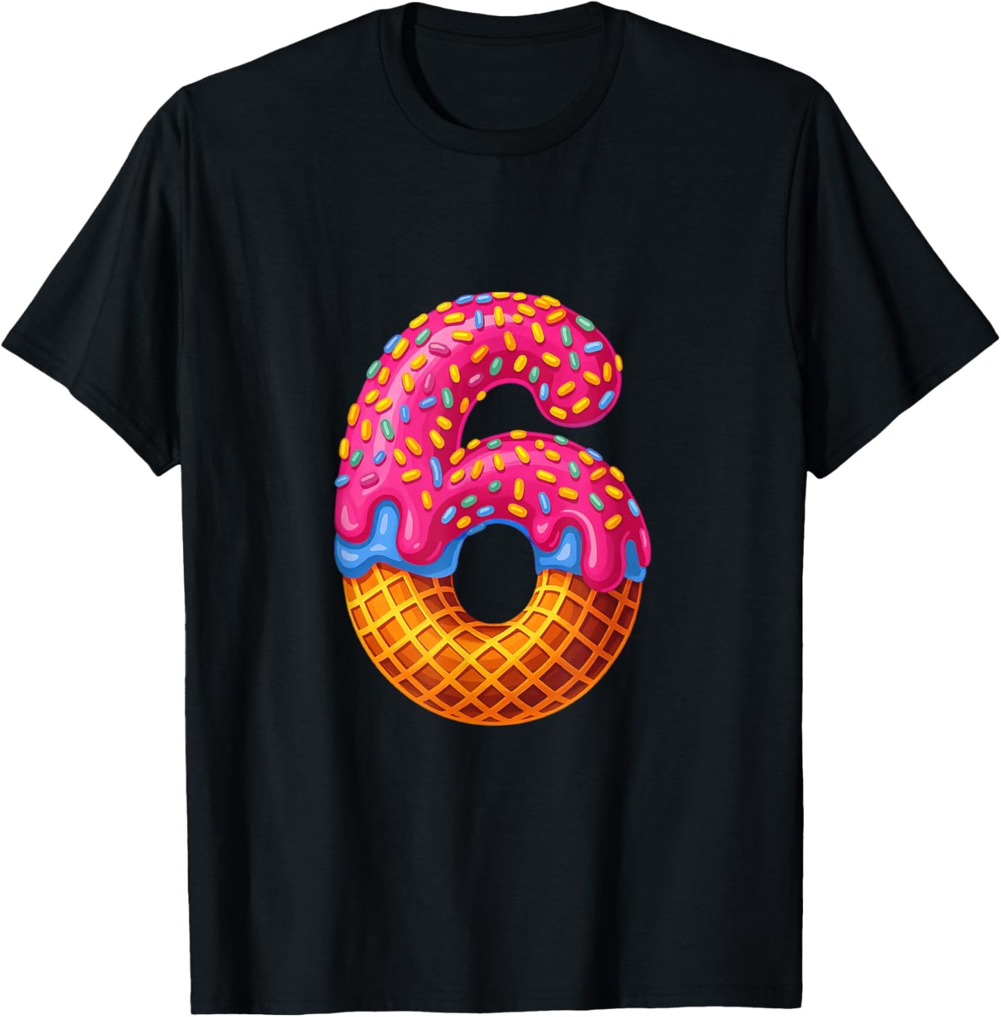 67 Ice Cream Drip Meme Funny Six Seven Gen-Alpha Couple T-Shirt - T-Shirt | Black