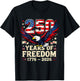 250 Years of Freedom 1776-2026 Semiquincentennial USA Flag T-Shirt - T-Shirt | Black