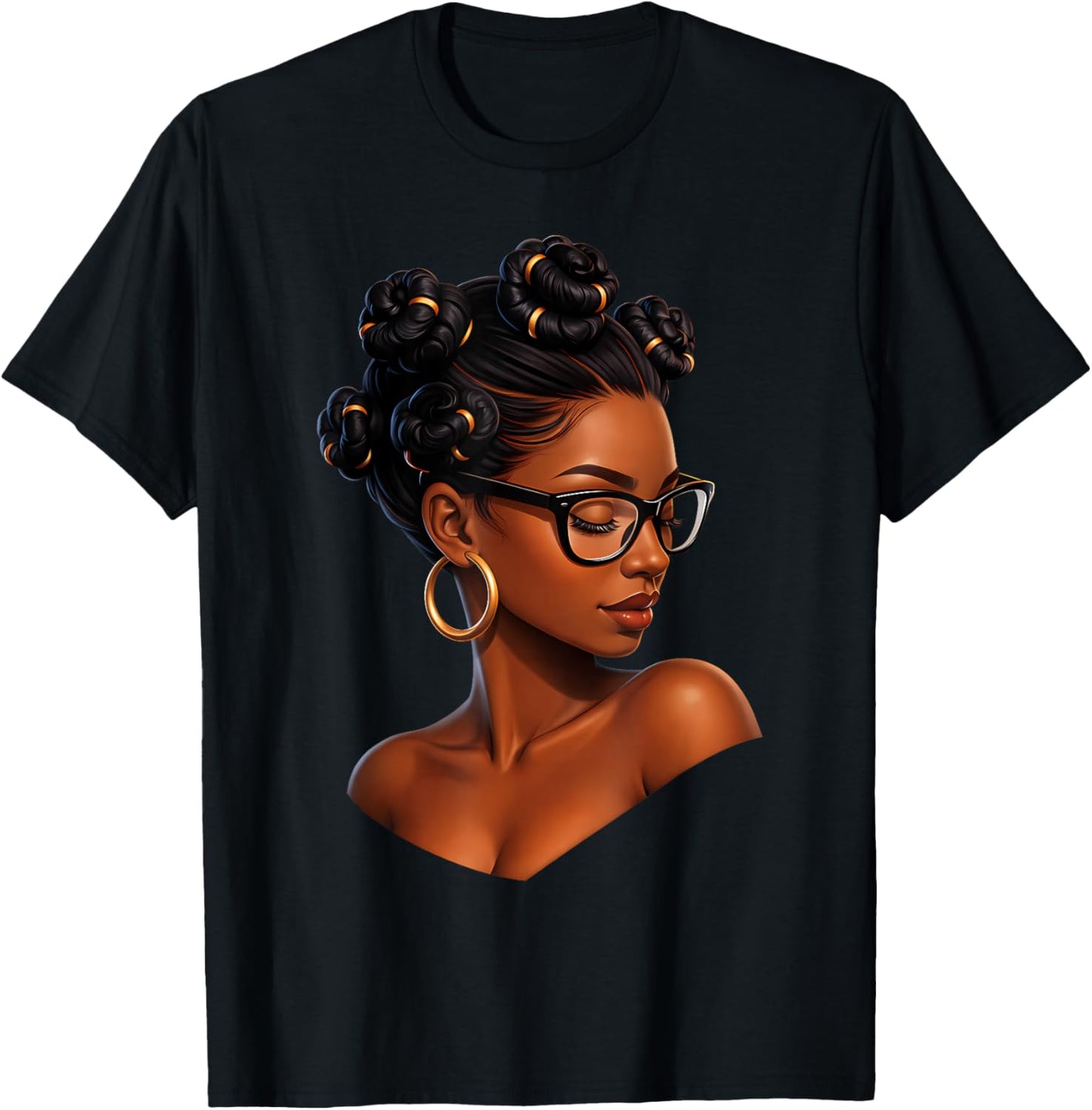 Melanin Afro Woman African American Black History Month T-Shirt - T-Shirt | Black
