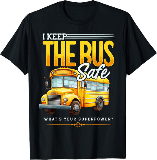 Bus Aide Saying, Bus Attendant, Funny School Bus Monitor T-Shirt - T-Shirt | Black