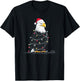 Funny Bald Eagle Christmas Graphics Animal Lights Lover T-Shirt - T-Shirt | Black