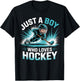 Just A Boy Who Loves Hockey T-Shirt - T-Shirt | Black