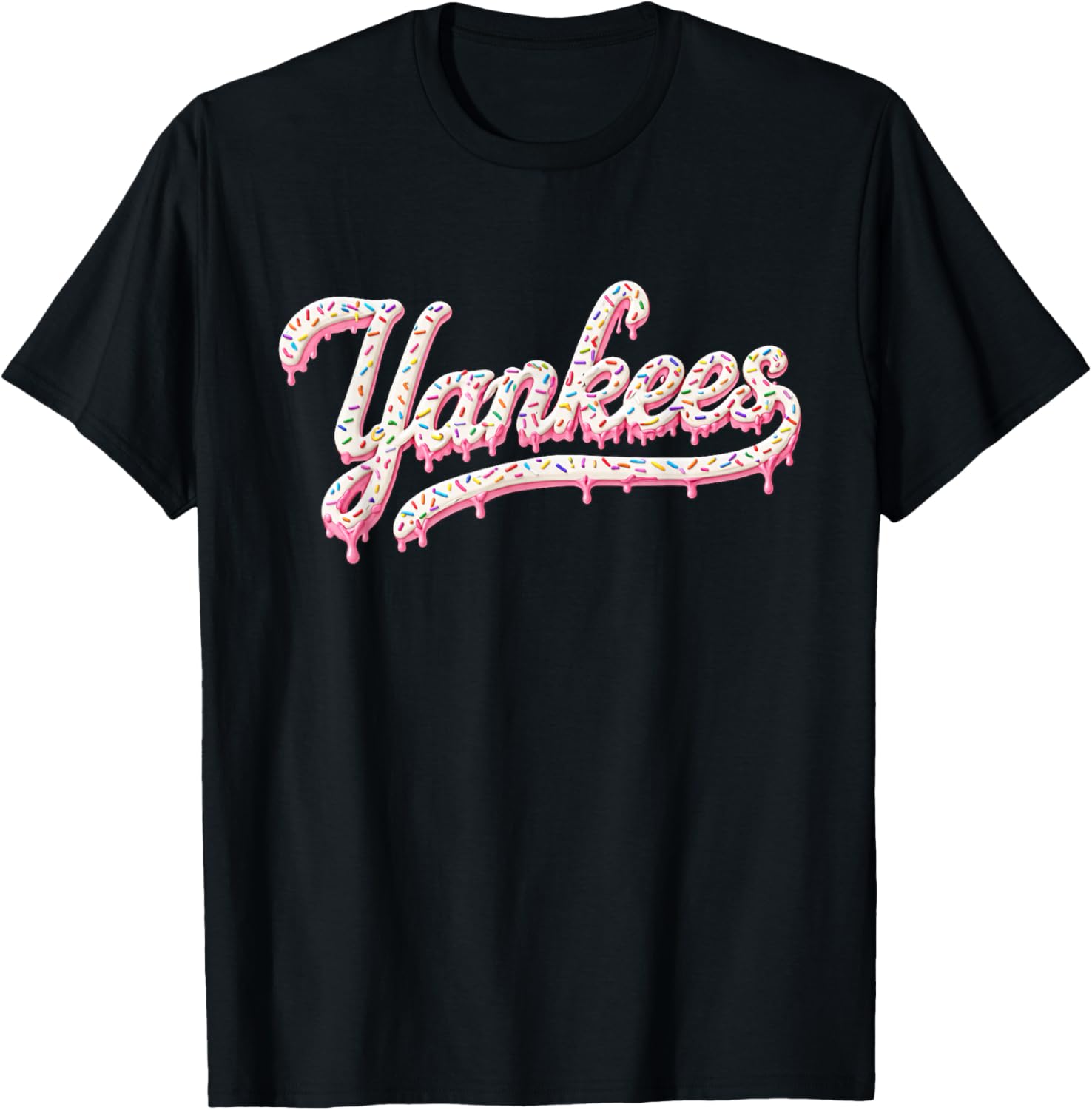 Yankees Ice Cream Drip Sport Lover Boys Kids T-Shirt - T-Shirt | Black