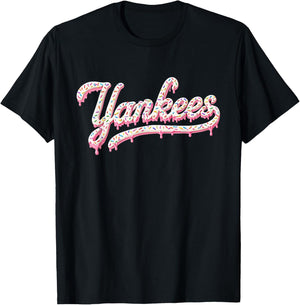 Yankees Ice Cream Drip Sport Lover Boys Kids T-Shirt - T-Shirt | Black