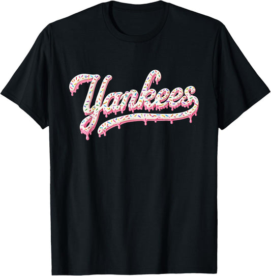 Yankees Ice Cream Drip Sport Lover Boys Kids T-Shirt - T-Shirt | Black
