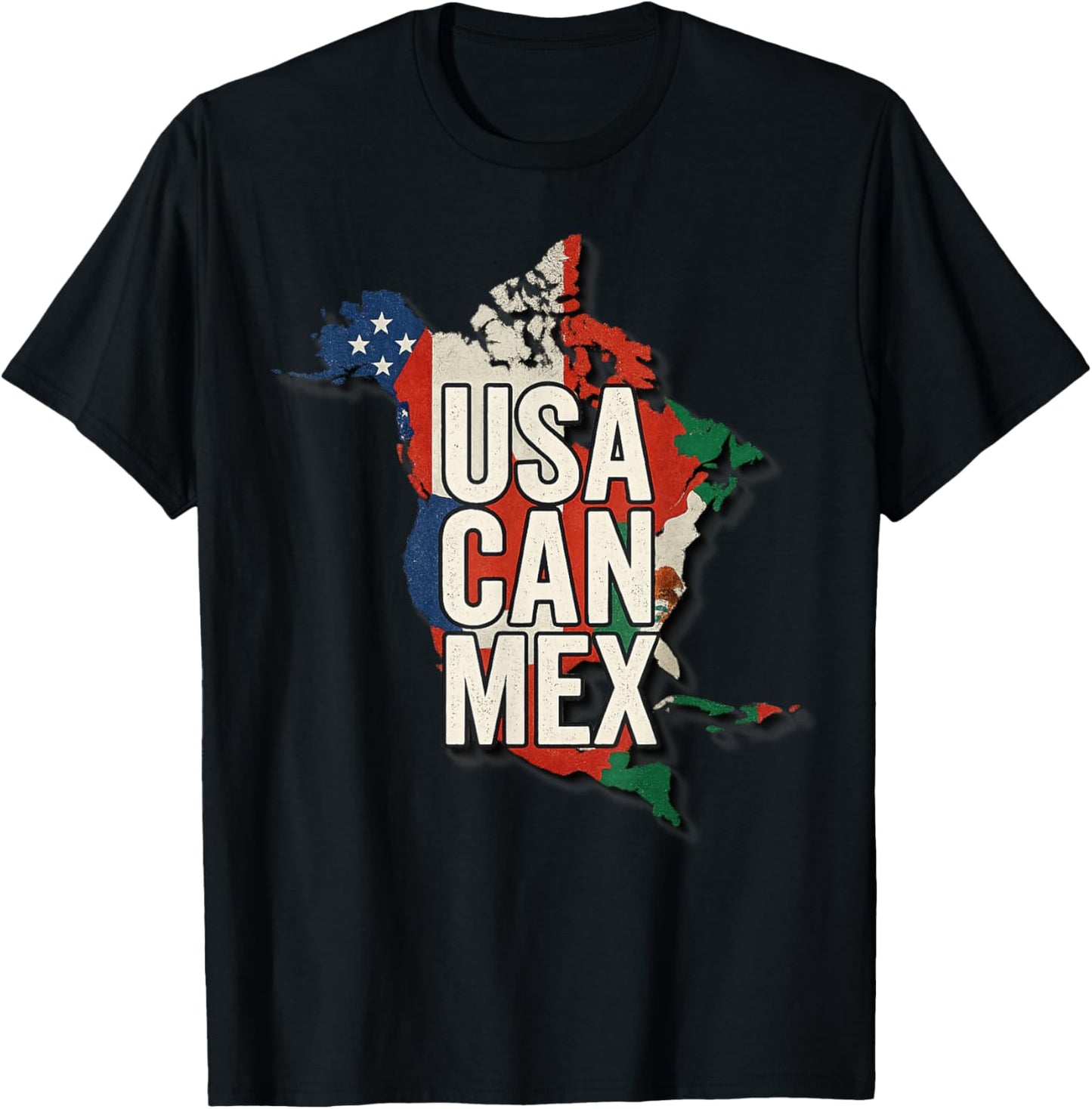 USA CAN MEX Soccer North America Football Fan Gifts T-Shirt - T-Shirt | Black