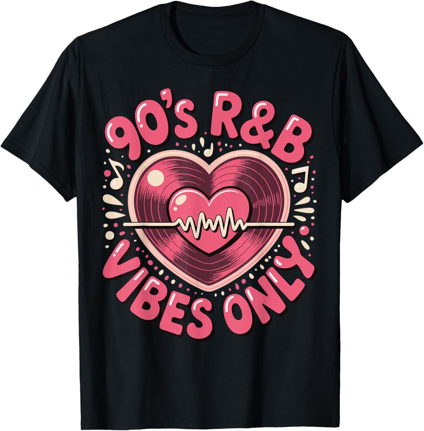 90s R&B Vibes Only T-Shirt - T-Shirt | Black