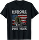 Heroes Don't Wear Capes They Wear Dog Tags Combat Boots Vet T-Shirt - T-Shirt | Black