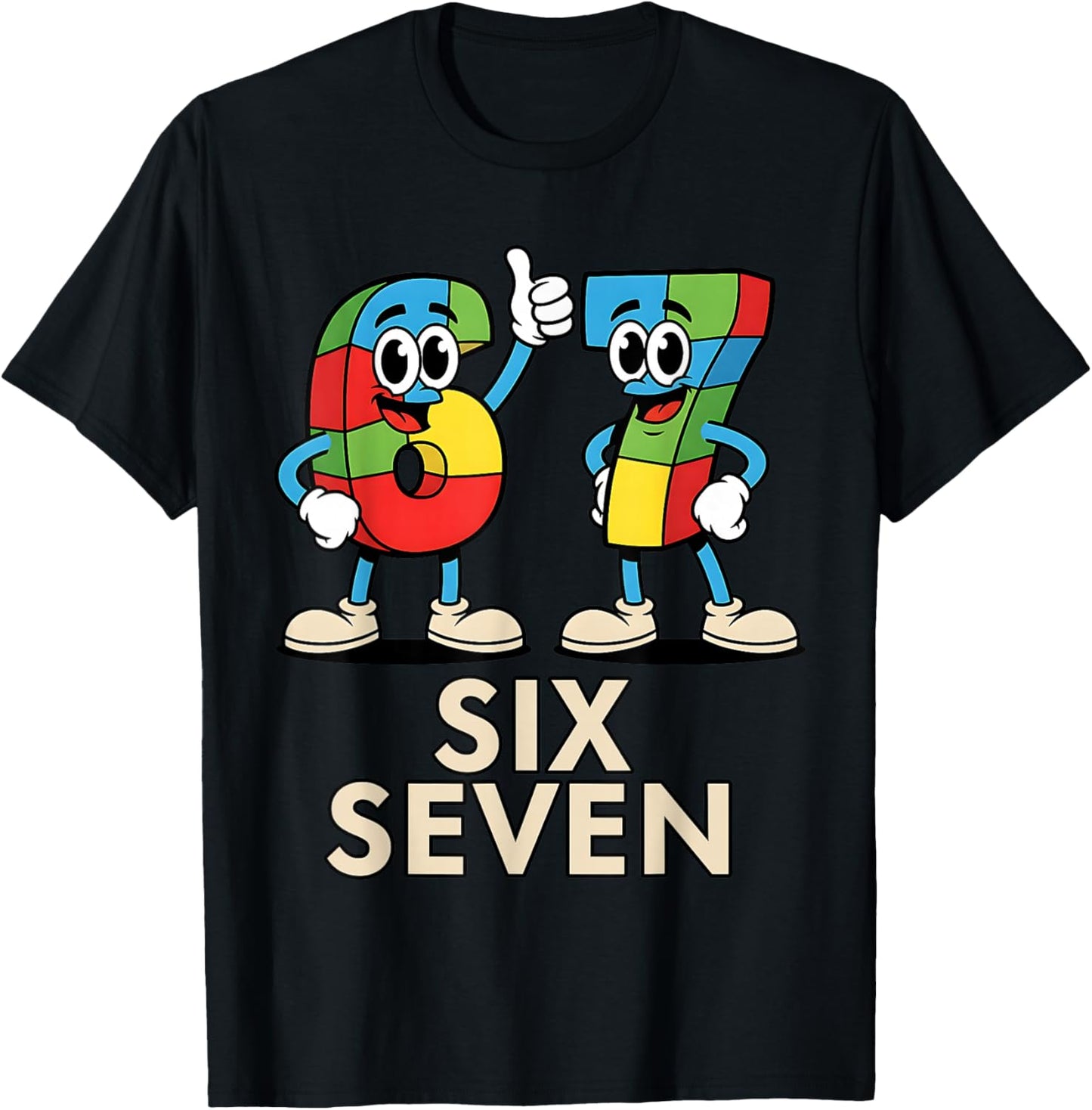67 Italian brainrot Funny Italian Brainrot Kids 67 Six Seven T-Shirt - T-Shirt | Black