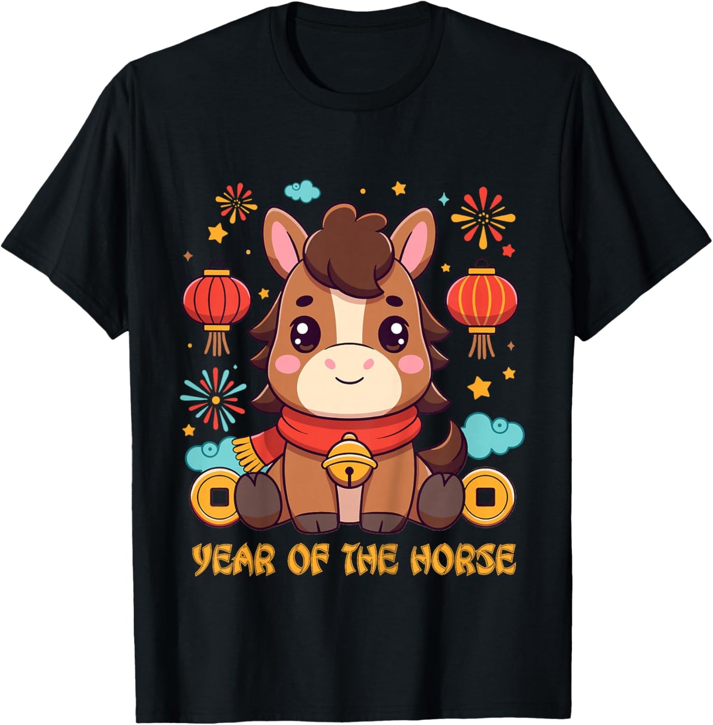 Chinese New Year 2026 Year of The Horse Toddler Kids T-Shirt - T-Shirt | Black