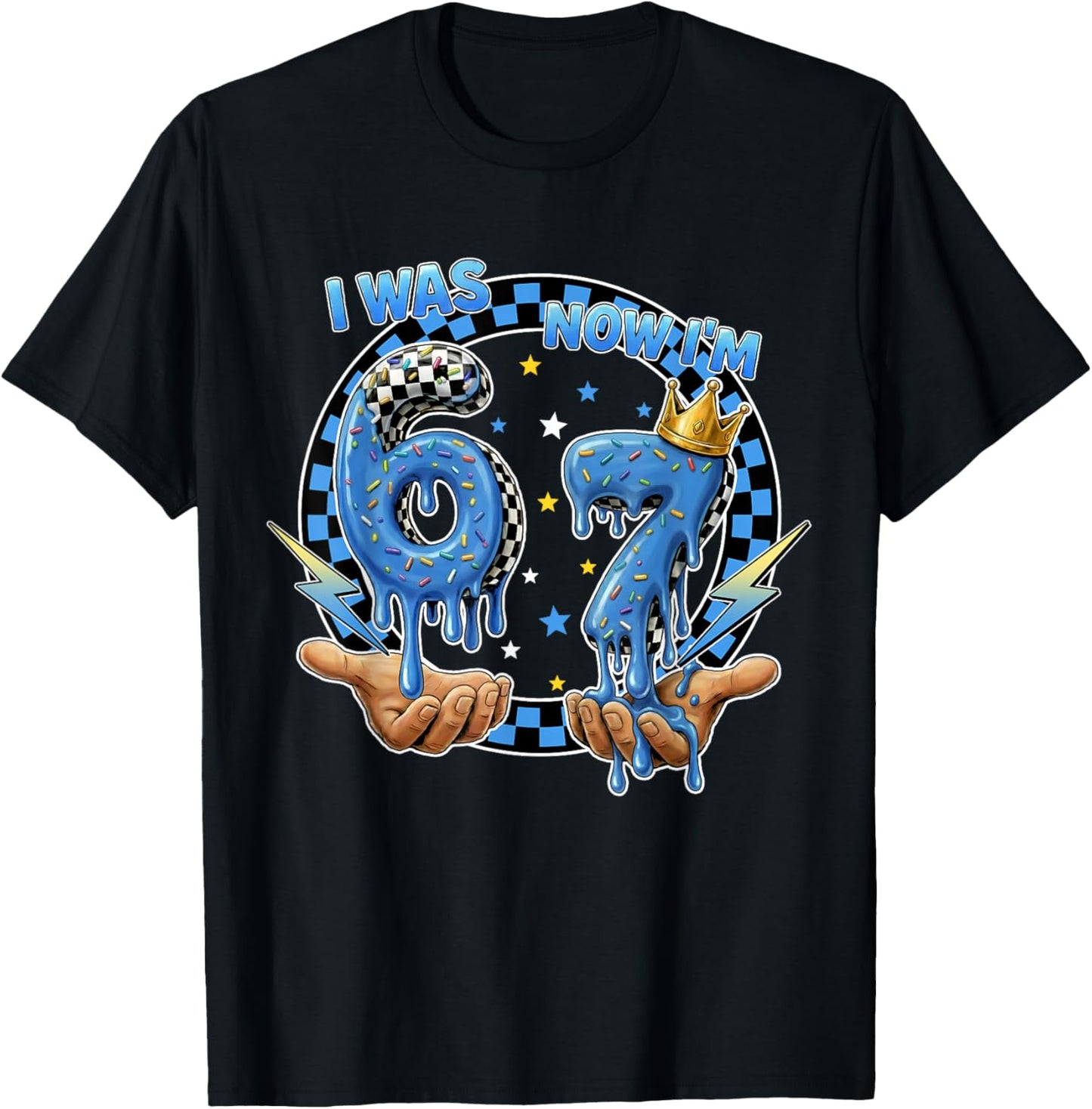I was 6 Now Im 7 Years Old 7th Birthday 6 7 Birthday Boys T-Shirt - T-Shirt | Black