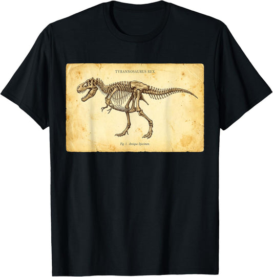 Paleontologist t Shirts Costume Adults Kids T Rex Skeleton T-Shirt - T-Shirt | Black