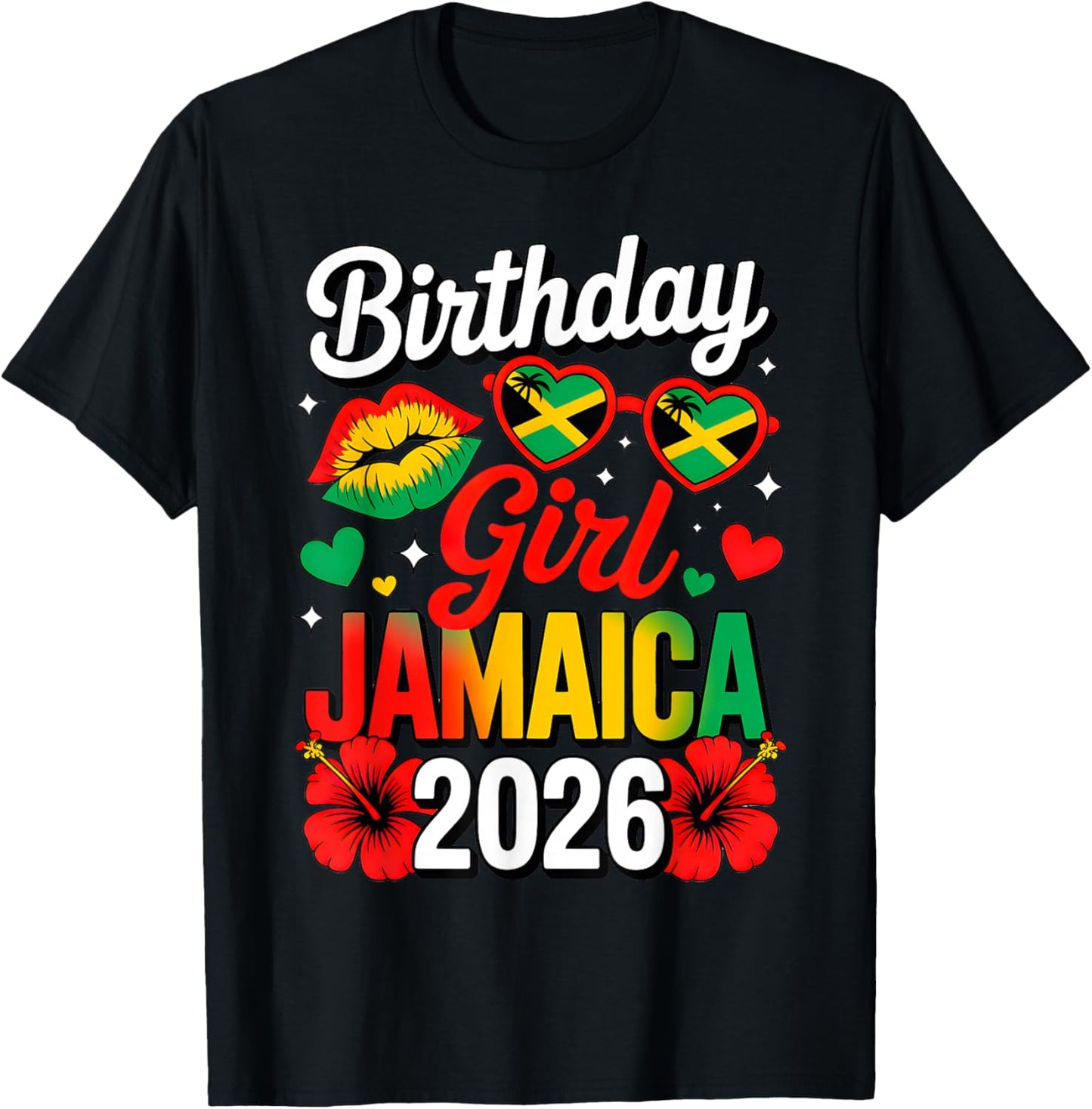 Birthday Crew Jamaica 2026 Family Reunion & Girls Trip T-Shirt - T-Shirt | Black