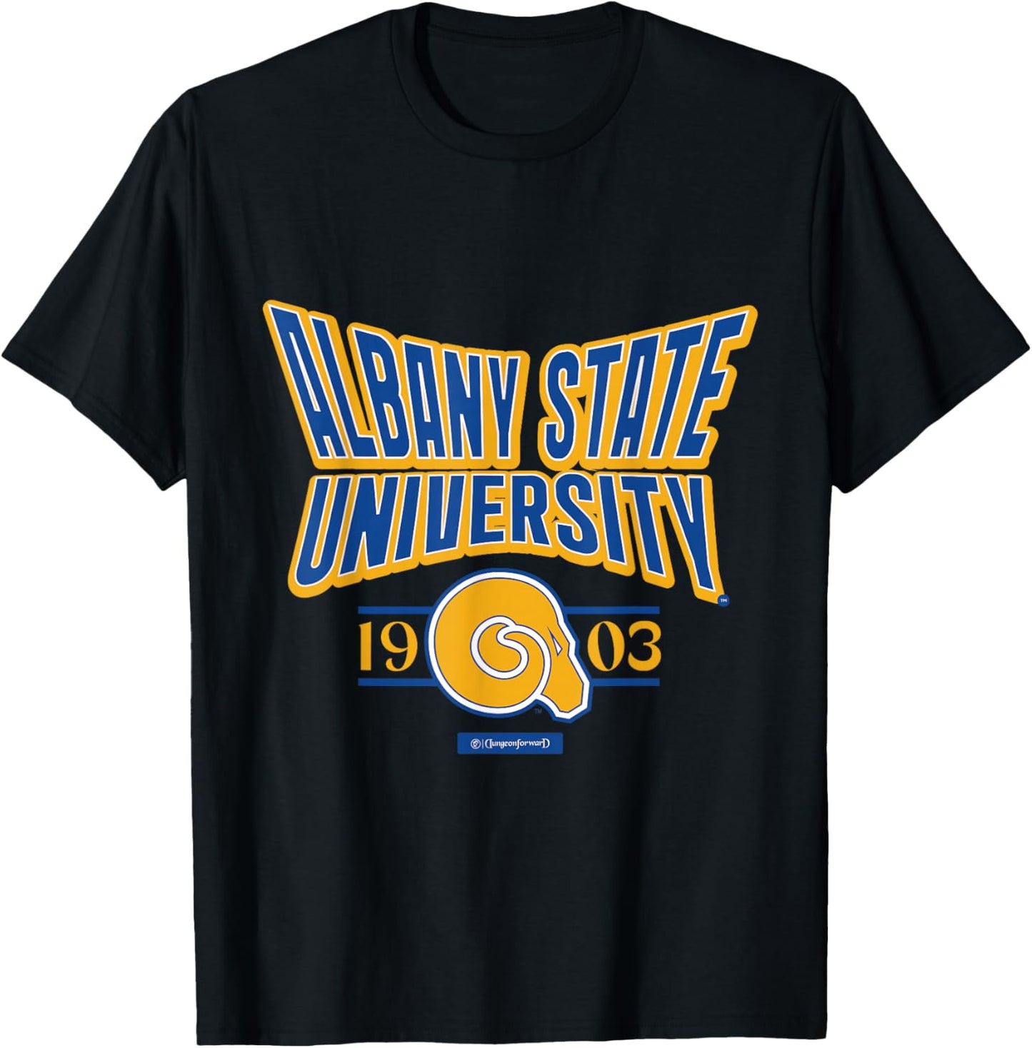 Albany State University Stretch Emblem HBCU T-Shirt - T-Shirt | Black