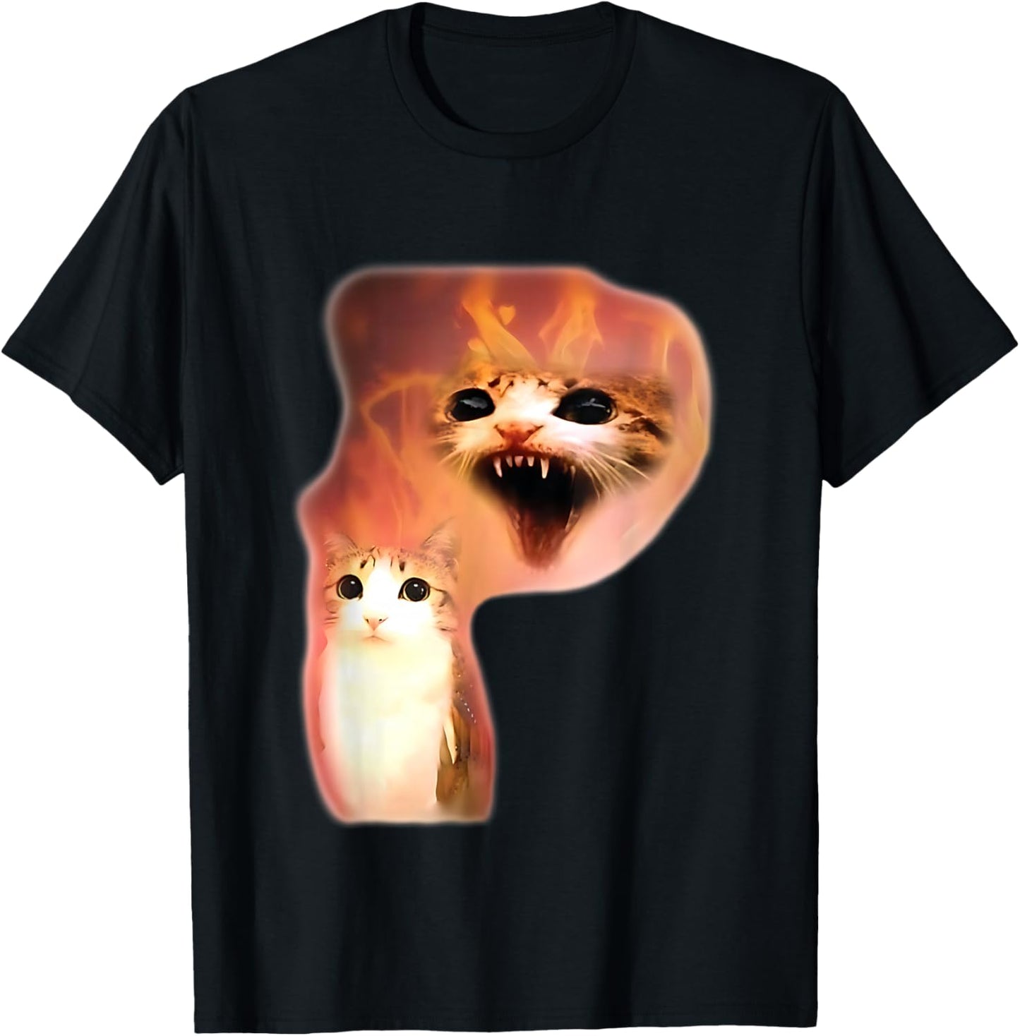 Funny meowl Meme, cat owl Meme brainrot gen Alpha Meme T-Shirt - T-Shirt | Black