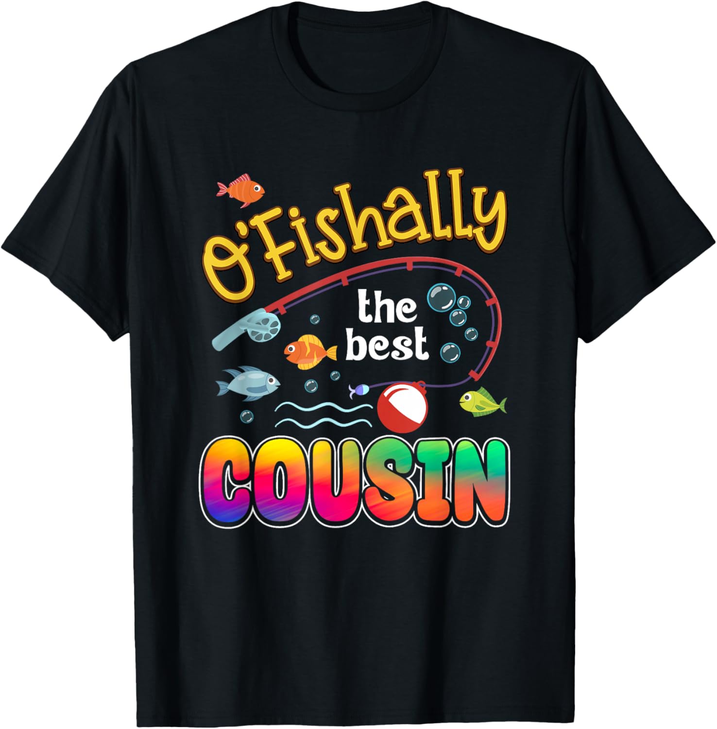 Ofishally The Best Cousin of The Birthday Boy T-Shirt - T-Shirt | Black