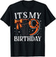 It's My Nine 9 Birthday Basketball Girl Bday Party Daughter T-Shirt - T-Shirt | Black