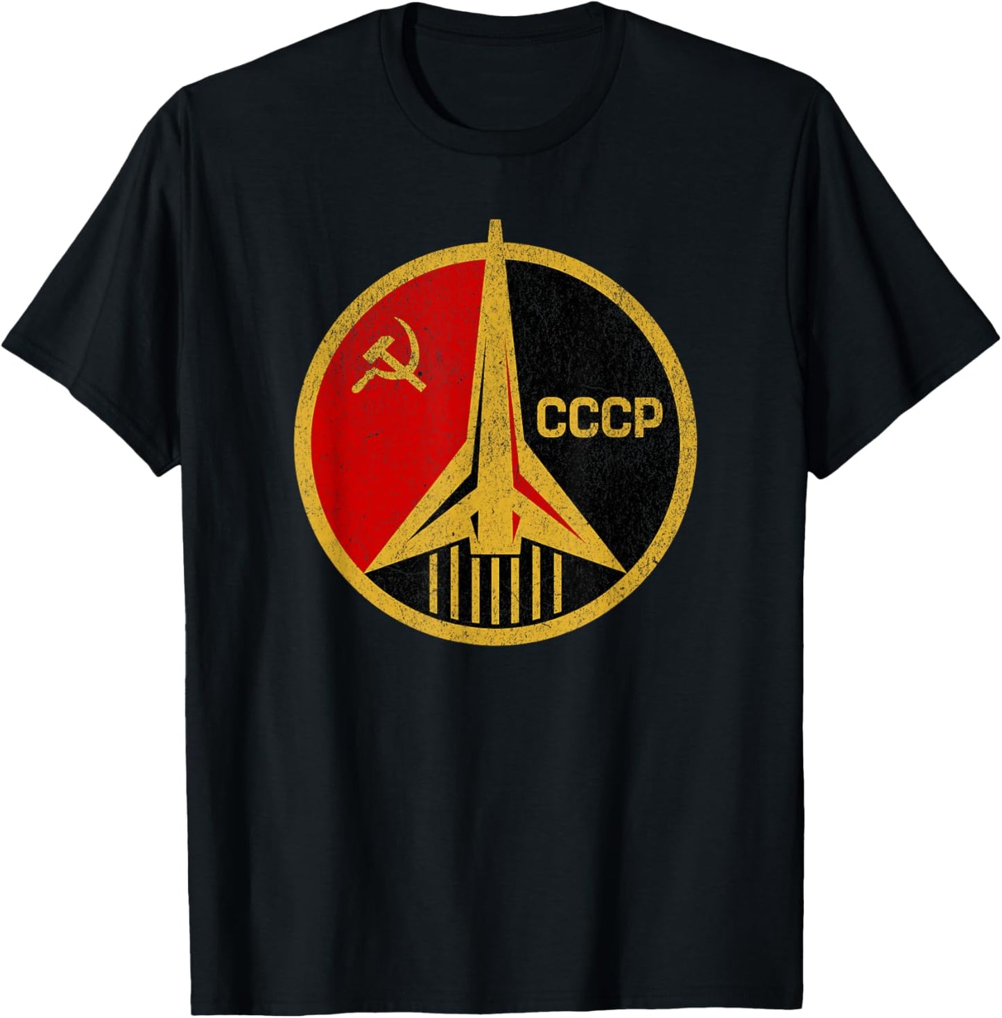 Retro Vintage USSR Space Program CCCP Proud Russia T-Shirt - T-Shirt | Black