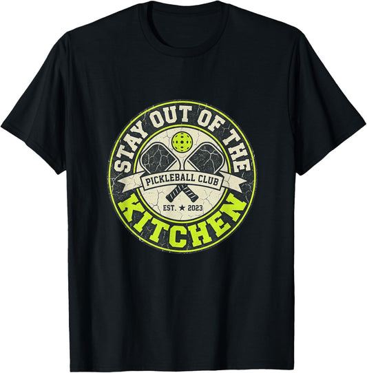 Pickleball - Stay Out of The Kitchen T-Shirt - T-Shirt | Black