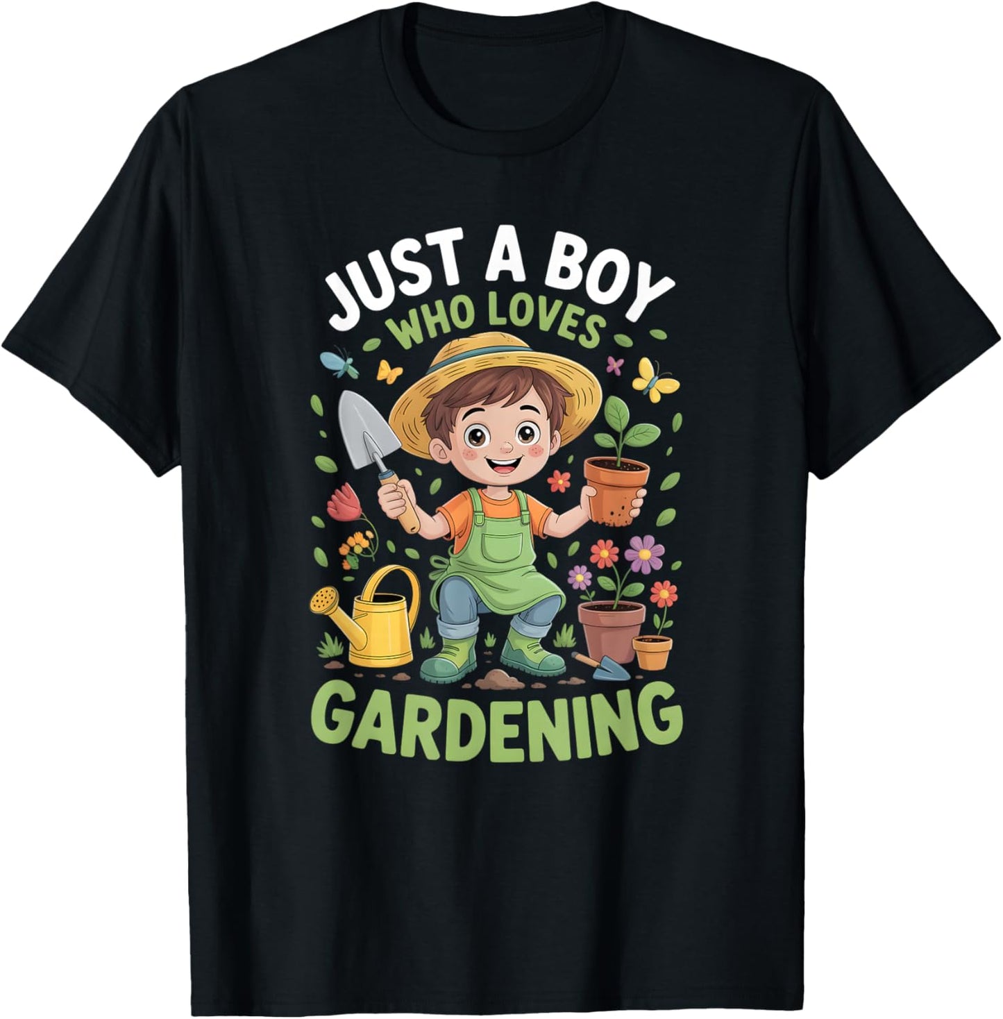 Boys Gardening T-Shirt - T-Shirt | Black