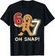 Funny Gingerbread Man 67 Six Seven for Adult Kids Men Women T-Shirt - T-Shirt | Black