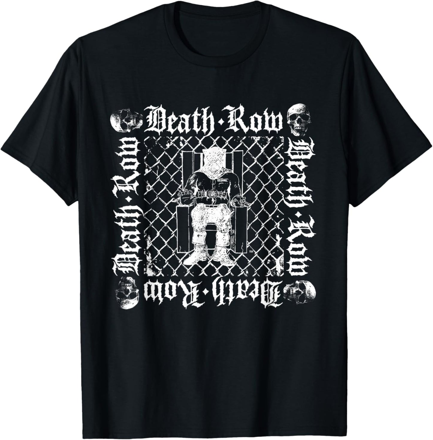 Official Death Row Records Chain Link Fence T-Shirt - T-Shirt | Black