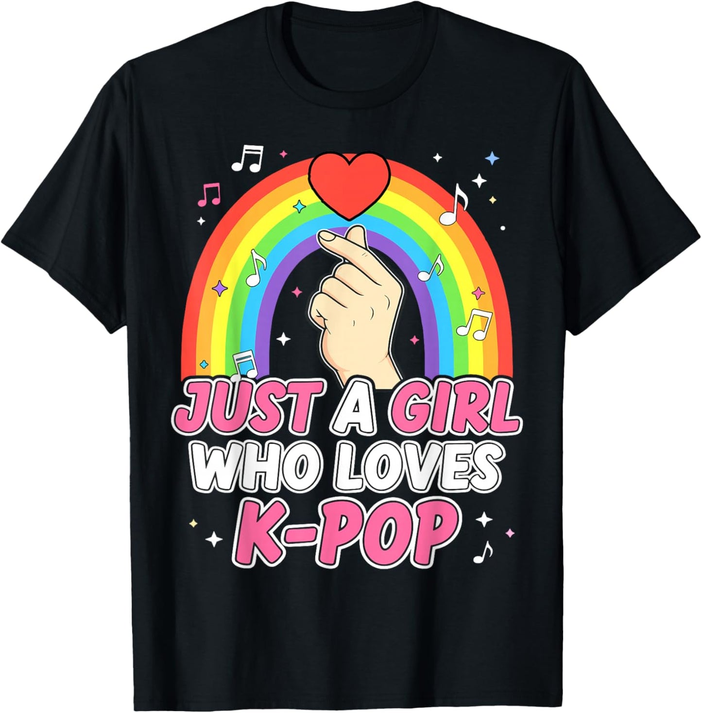 Just A Girl Who Loves K-Pop T-Shirt - T-Shirt | Black