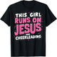 Christian Cheerleader This Girl Runs On Jesus & Cheerleading T-Shirt - T-Shirt | Black