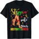 Stepping Into High Heels Black History Month Black Girls T-Shirt - T-Shirt | Black