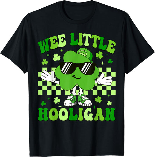 Wee Little Hooligan St Patricks Day Irish Toddler Boys Kids T-Shirt - T-Shirt | Black