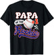 Papa Rookie of Year 1st Birthday Baseball Theme Matching T-Shirt - T-Shirt | Black