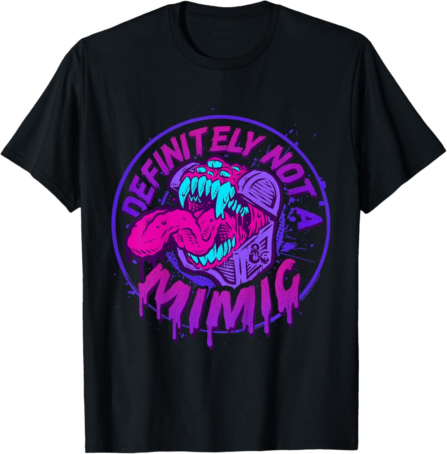 Dungeons & Dragons Definitely Not A Mimic Iconic Logo T-Shirt - T-Shirt | Black