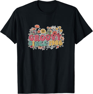 Groovy Since 1986 40th Birthday Vintage T-Shirt - T-Shirt | Black